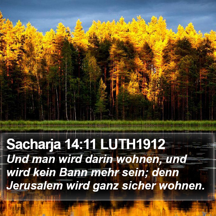 Sacharja 14:11 LUTH1912 Bible Study