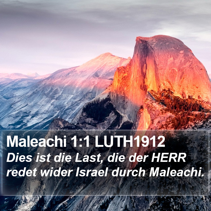 Maleachi 1:1 LUTH1912 Bible Study