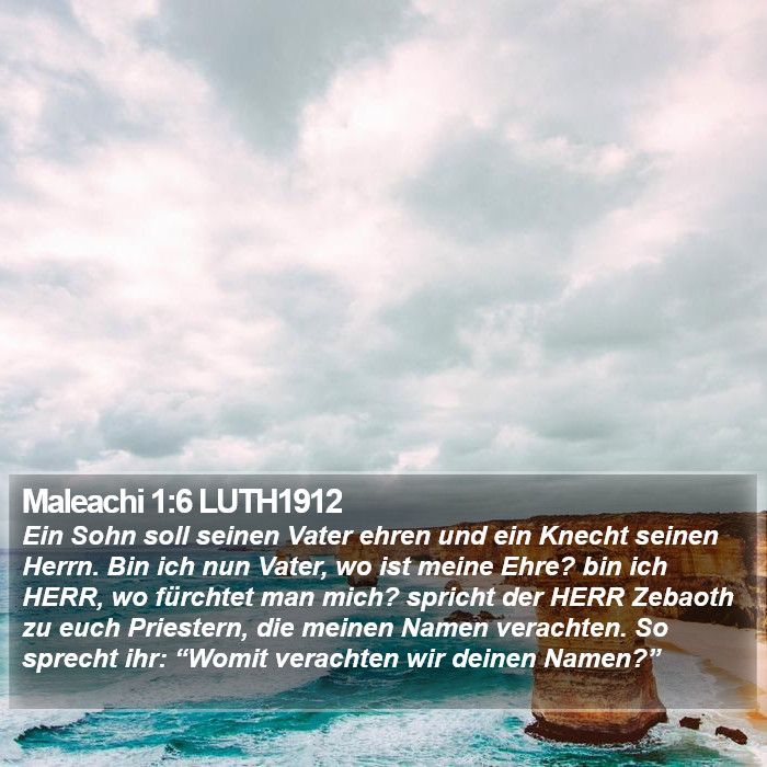 Maleachi 1:6 LUTH1912 Bible Study