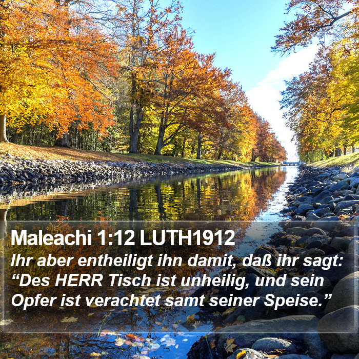 Maleachi 1:12 LUTH1912 Bible Study