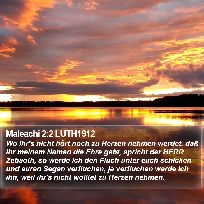 Maleachi 2:2 LUTH1912 Bible Study