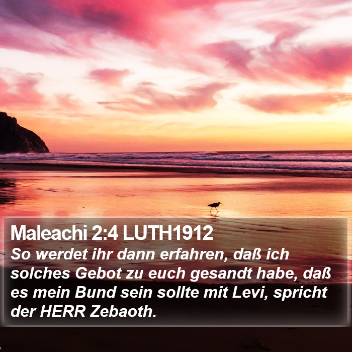 Maleachi 2:4 LUTH1912 Bible Study