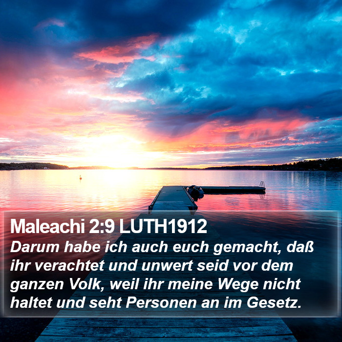 Maleachi 2:9 LUTH1912 Bible Study