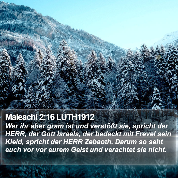 Maleachi 2:16 LUTH1912 Bible Study
