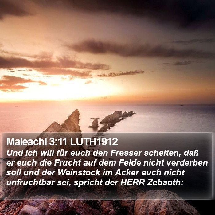 Maleachi 3:11 LUTH1912 Bible Study