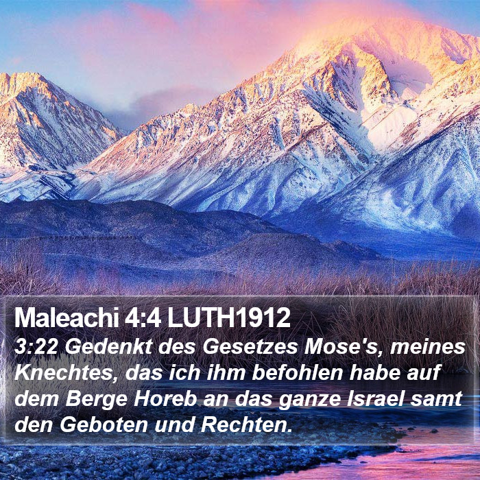 Maleachi 4:4 LUTH1912 Bible Study