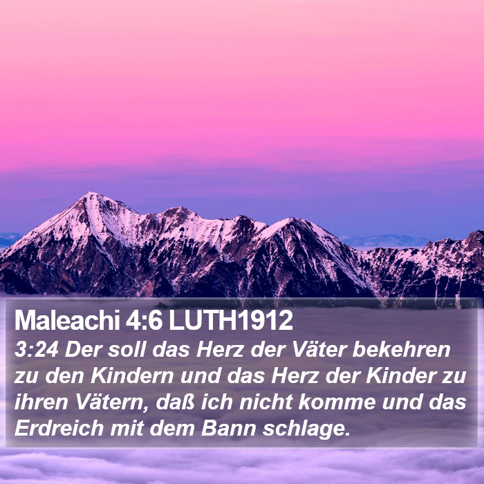 Maleachi 4:6 LUTH1912 Bible Study