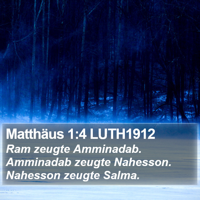 Matthäus 1:4 LUTH1912 Bible Study