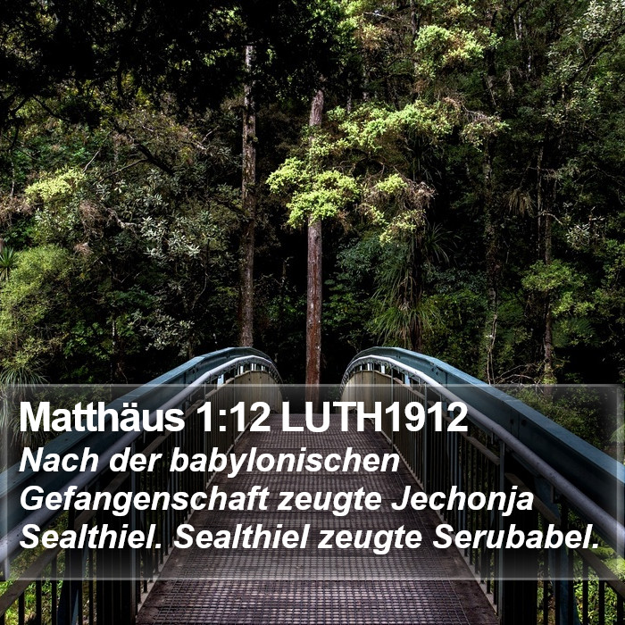 Matthäus 1:12 LUTH1912 Bible Study