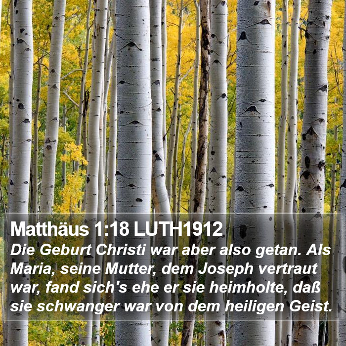 Matthäus 1:18 LUTH1912 Bible Study