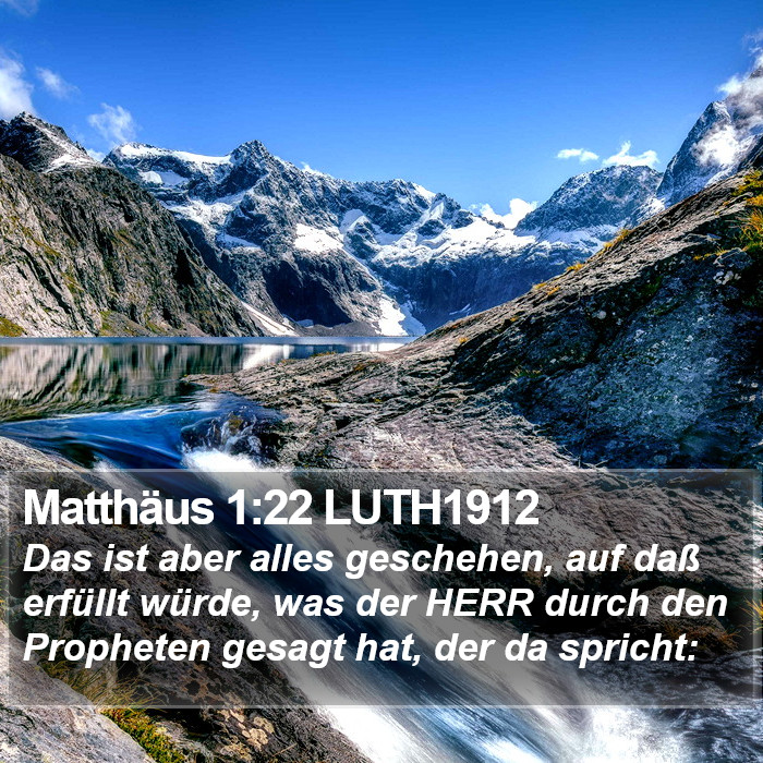 Matthäus 1:22 LUTH1912 Bible Study