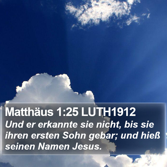 Matthäus 1:25 LUTH1912 Bible Study