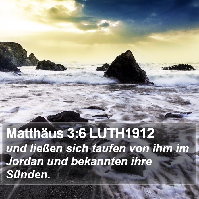 Matthäus 3:6 LUTH1912 Bible Study