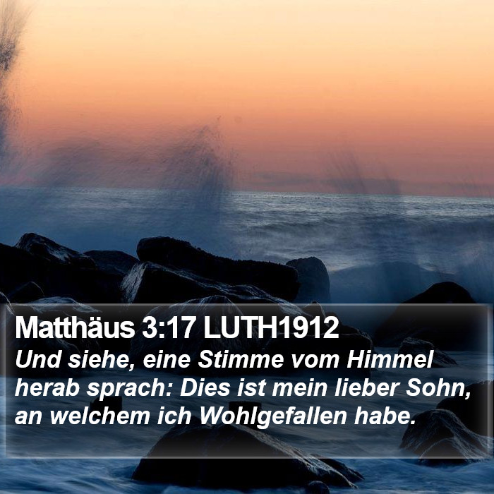 Matthäus 3:17 LUTH1912 Bible Study