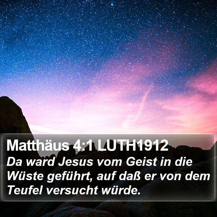 Matthäus 4:1 LUTH1912 Bible Study