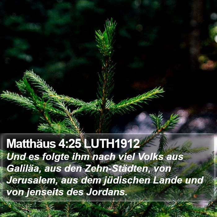 Matthäus 4:25 LUTH1912 Bible Study