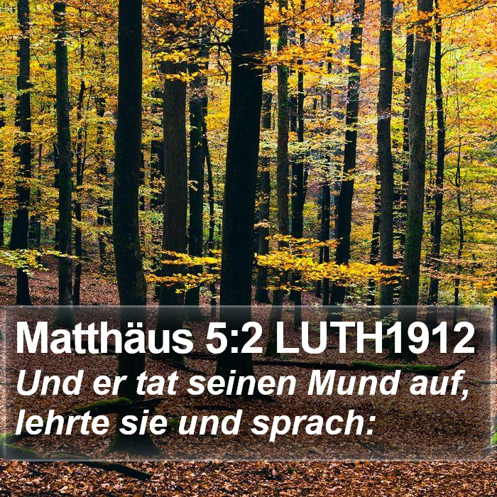 Matthäus 5:2 LUTH1912 Bible Study