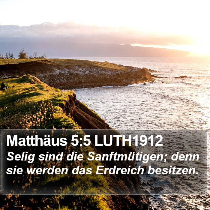 Matthäus 5:5 LUTH1912 Bible Study
