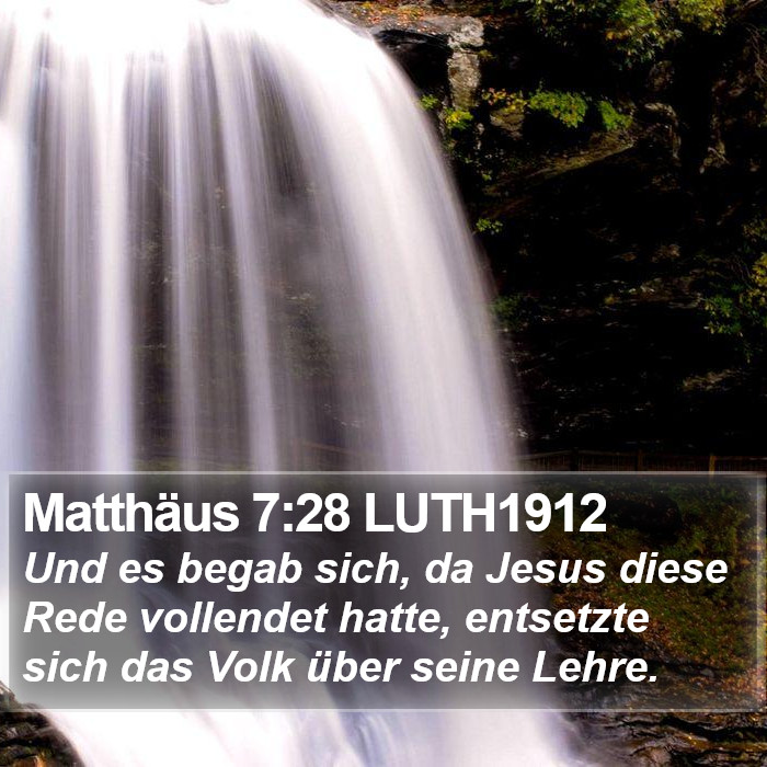 Matthäus 7:28 LUTH1912 Bible Study