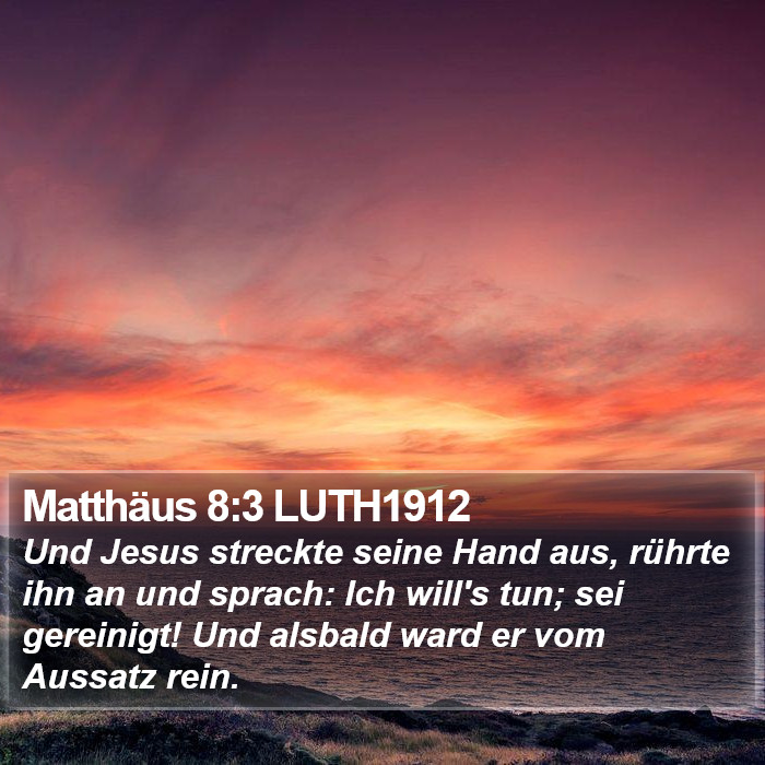 Matthäus 8:3 LUTH1912 Bible Study