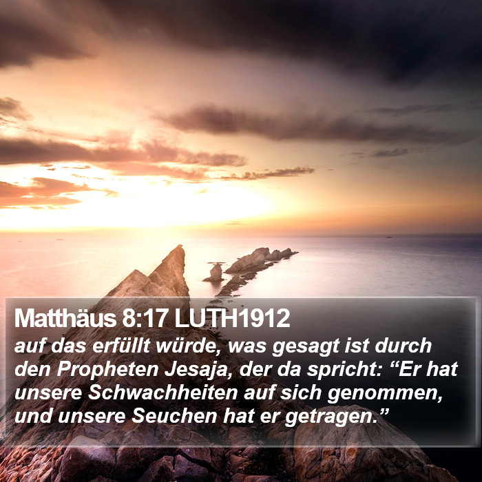 Matthäus 8:17 LUTH1912 Bible Study