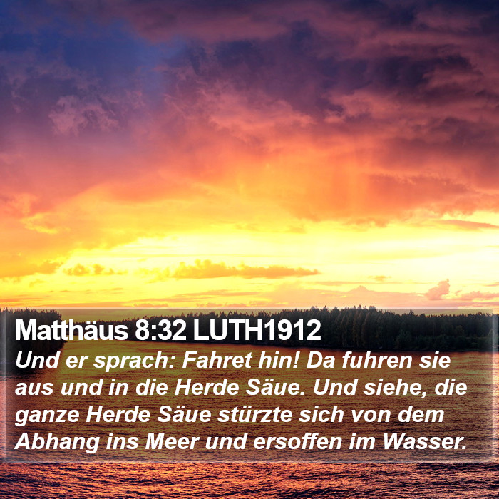 Matthäus 8:32 LUTH1912 Bible Study