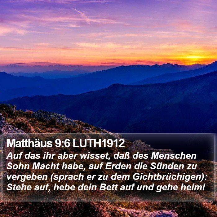 Matthäus 9:6 LUTH1912 Bible Study