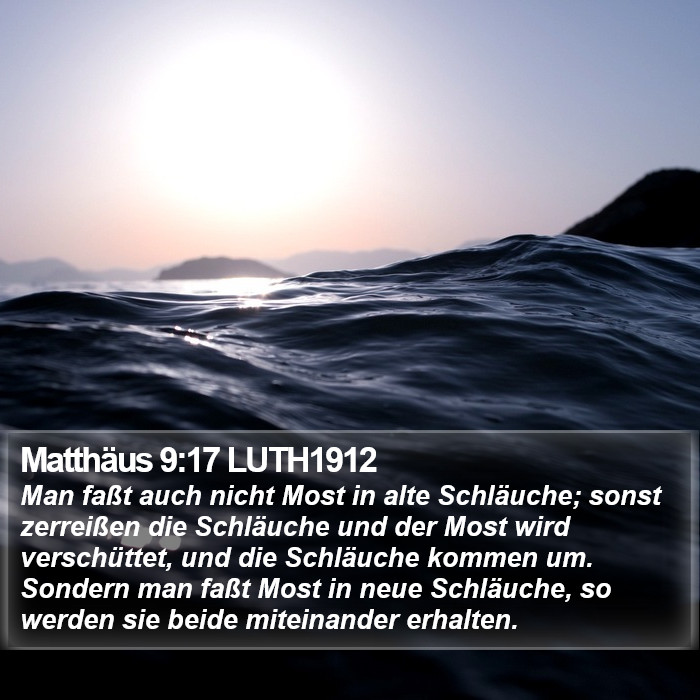 Matthäus 9:17 LUTH1912 Bible Study