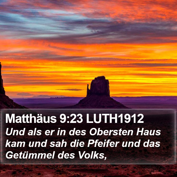 Matthäus 9:23 LUTH1912 Bible Study