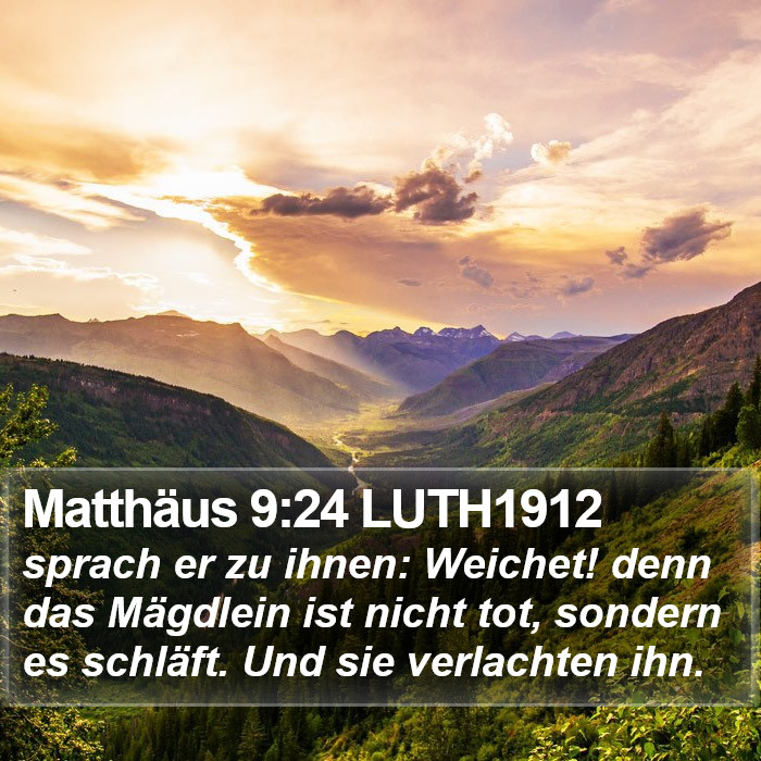 Matthäus 9:24 LUTH1912 Bible Study