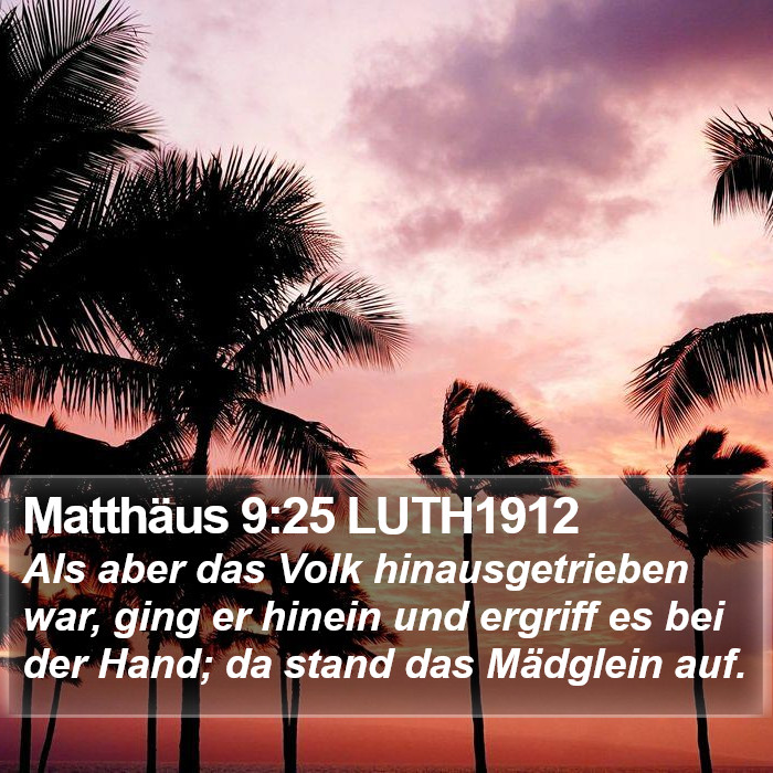 Matthäus 9:25 LUTH1912 Bible Study