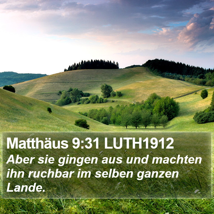 Matthäus 9:31 LUTH1912 Bible Study