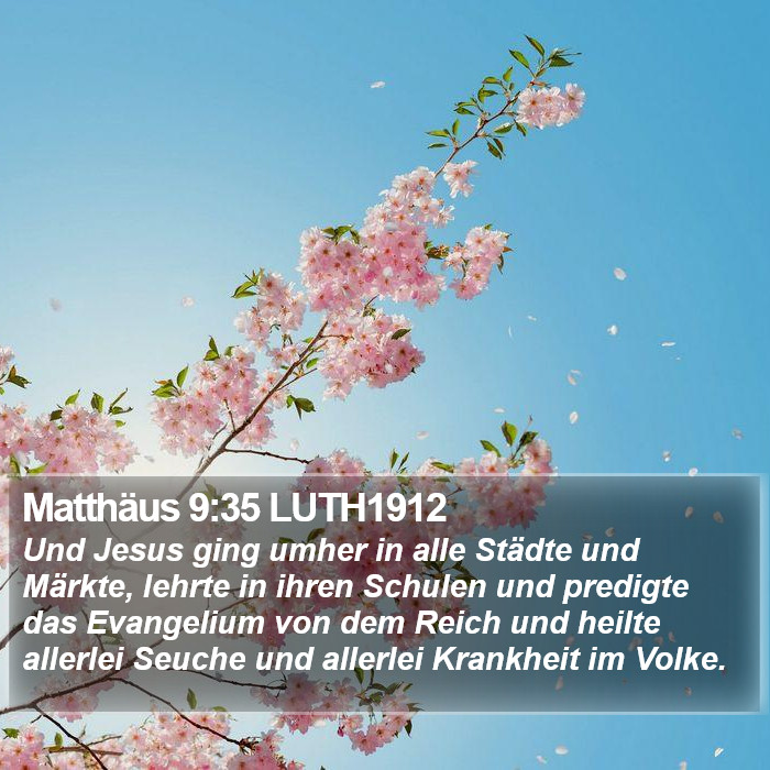 Matthäus 9:35 LUTH1912 Bible Study