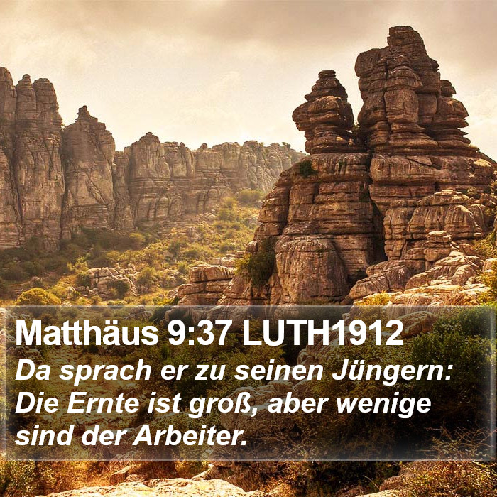 Matthäus 9:37 LUTH1912 Bible Study