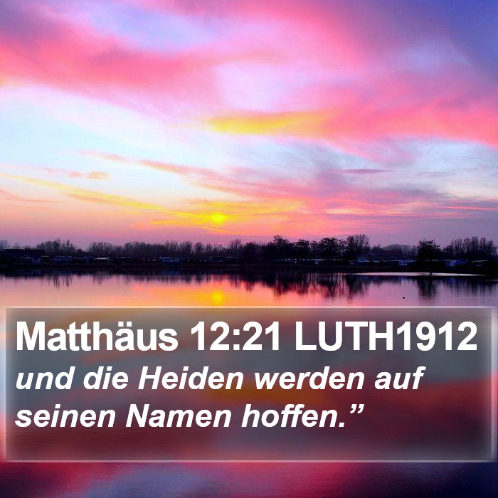 Matthäus 12:21 LUTH1912 Bible Study