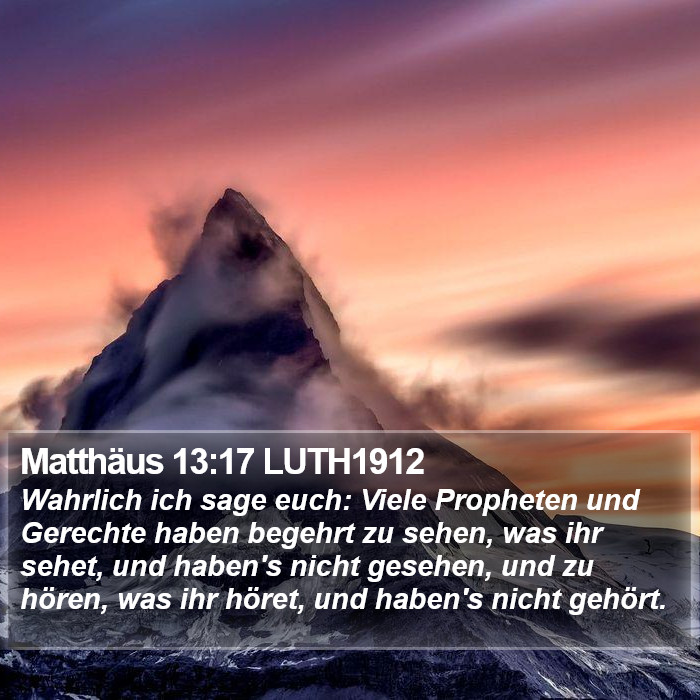 Matthäus 13:17 LUTH1912 Bible Study