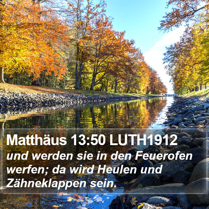 Matthäus 13:50 LUTH1912 Bible Study