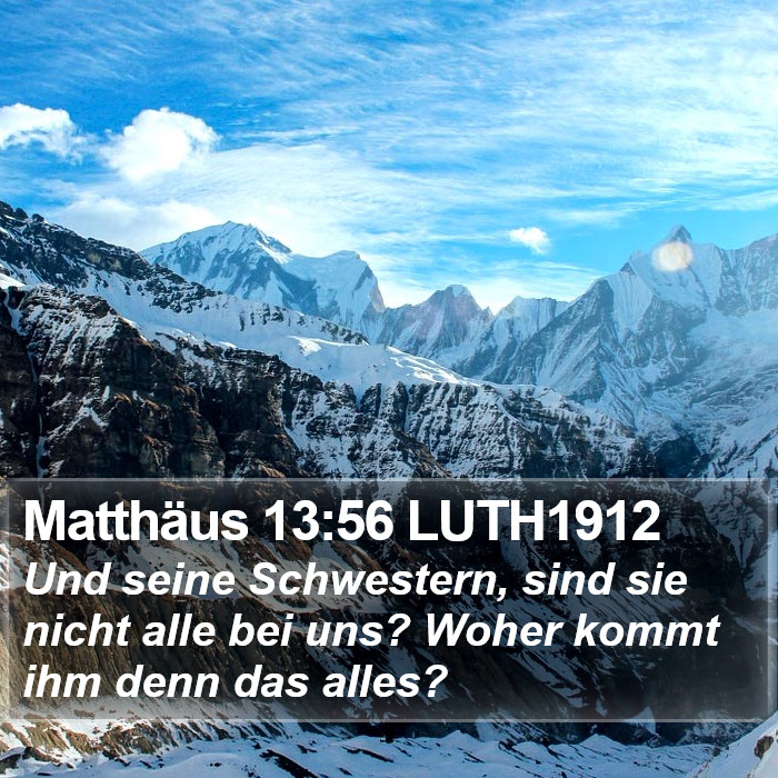 Matthäus 13:56 LUTH1912 Bible Study