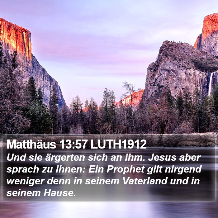 Matthäus 13:57 LUTH1912 Bible Study