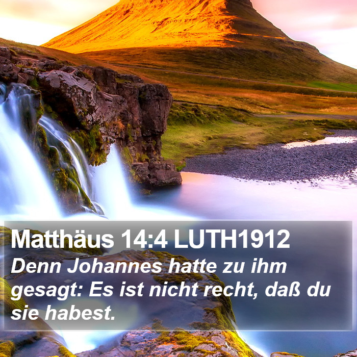 Matthäus 14:4 LUTH1912 Bible Study