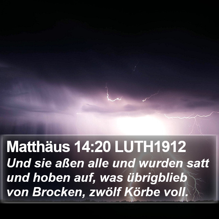 Matthäus 14:20 LUTH1912 Bible Study