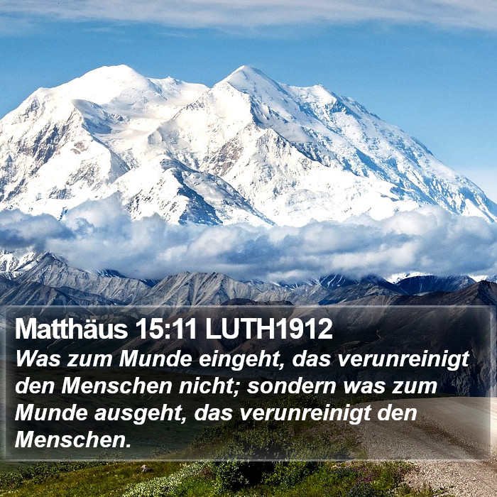Matthäus 15:11 LUTH1912 Bible Study