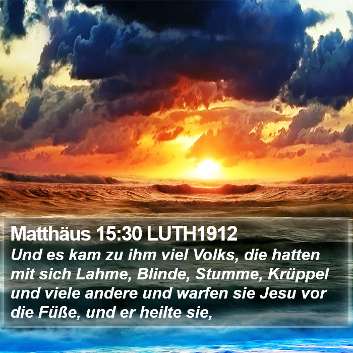 Matthäus 15:30 LUTH1912 Bible Study
