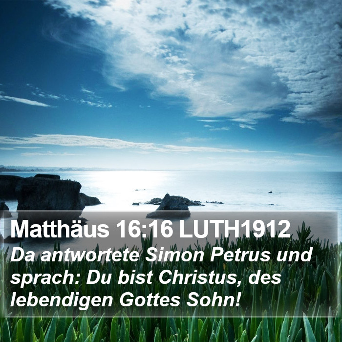 Matthäus 16:16 LUTH1912 Bible Study