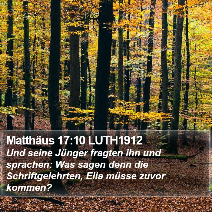 Matthäus 17:10 LUTH1912 Bible Study