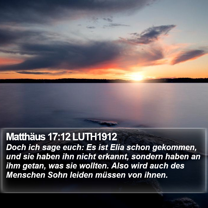 Matthäus 17:12 LUTH1912 Bible Study