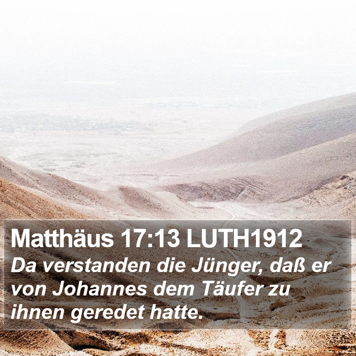 Matthäus 17:13 LUTH1912 Bible Study