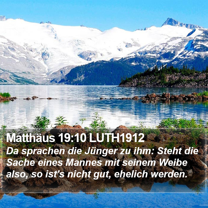 Matthäus 19:10 LUTH1912 Bible Study