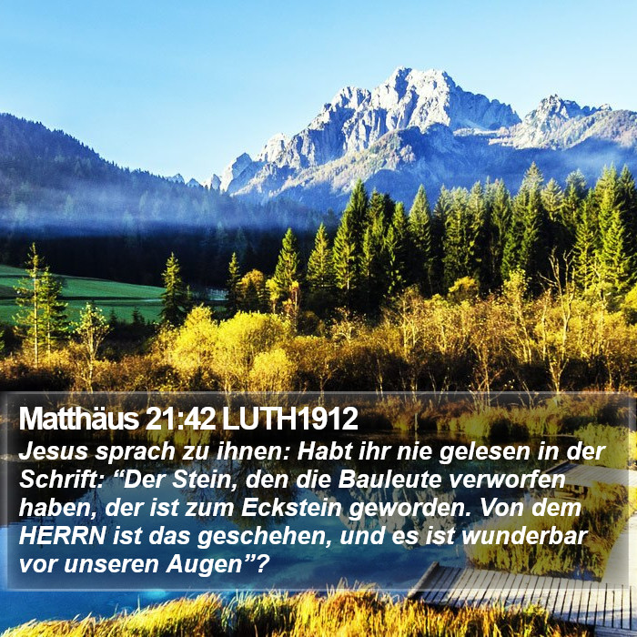 Matthäus 21:42 LUTH1912 Bible Study