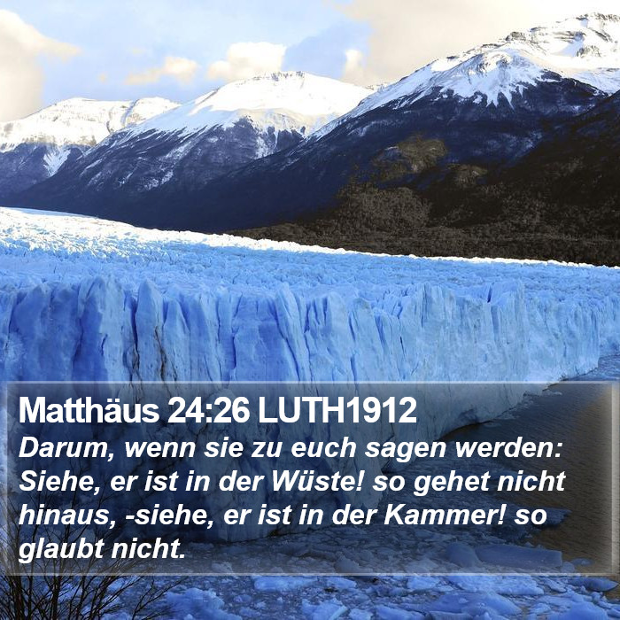 Matthäus 24:26 LUTH1912 Bible Study